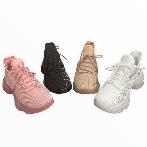 Mauve Glitzy Rhinestone Embellished FlyKnit - Picture 7 of 10